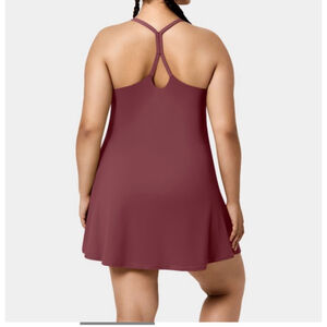 HALARA White Sleeveless Halter Babydoll Mini Dress